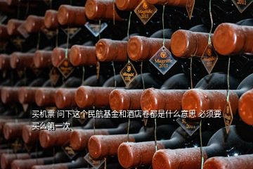 買機票 問下這個民航基金和酒店卷都是什么意思 必須要買么第一次