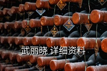 武麗曉 詳細(xì)資料