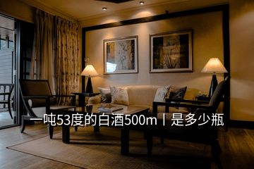 一噸53度的白酒500m丨是多少瓶