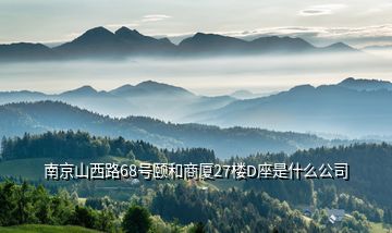 南京山西路68號(hào)頤和商廈27樓D座是什么公司