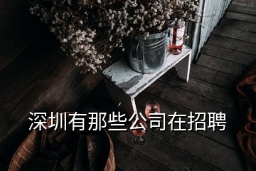 深圳有那些公司在招聘