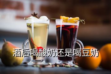 酒后喝酸奶還是喝豆奶