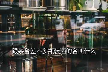 跟茅臺(tái)差不多瓶裝酒的名叫什么