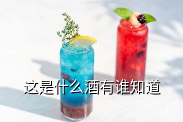 這是什么酒有誰(shuí)知道