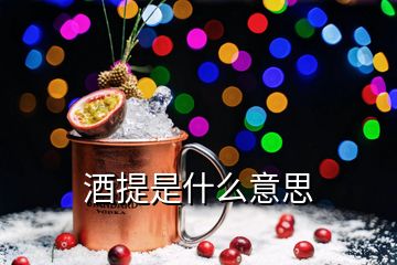 酒提是什么意思