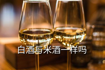 白酒與米酒一樣嗎