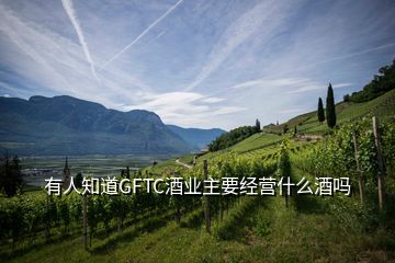 有人知道GFTC酒業(yè)主要經(jīng)營什么酒嗎