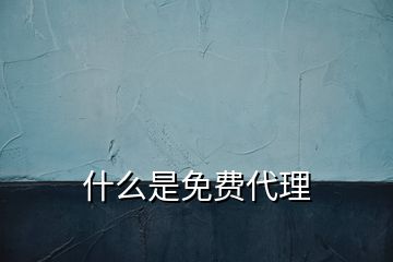 什么是免費(fèi)代理