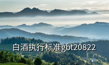 白酒執(zhí)行標(biāo)準(zhǔn)gbt20822