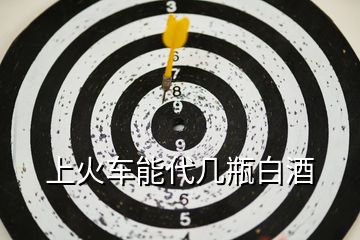 上火車能代幾瓶白酒