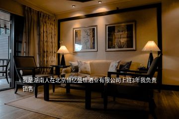 我是湖南人在北京恒億盛世酒業(yè)有限公司上班3年我負責(zé)銷售