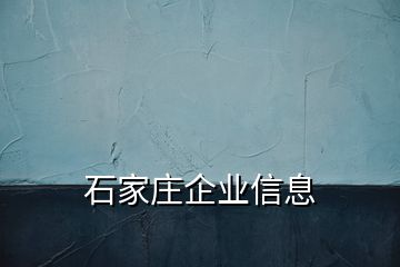 石家莊企業(yè)信息