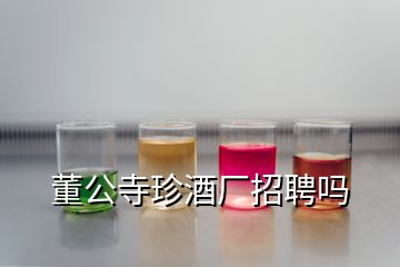 董公寺珍酒廠招聘嗎