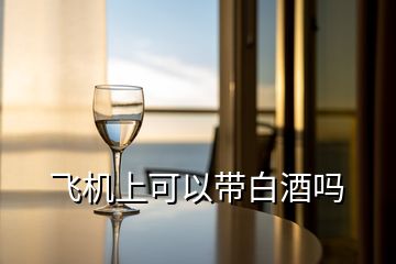 飛機(jī)上可以帶白酒嗎