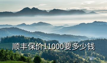 順豐保價(jià)11000要多少錢