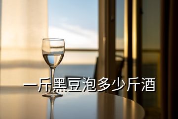 一斤黑豆泡多少斤酒