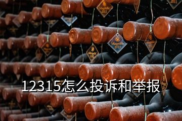 12315怎么投訴和舉報