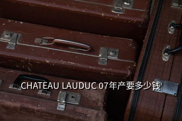 CHATEAU LAUDUC 07年產(chǎn)要多少錢