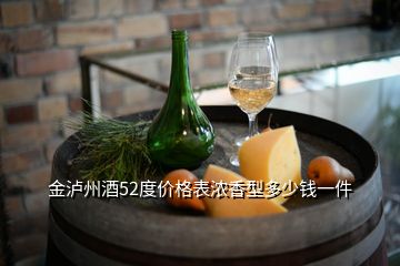 金瀘州酒52度價(jià)格表濃香型多少錢一件