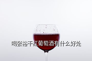 喝張裕干紅葡萄酒有什么好處