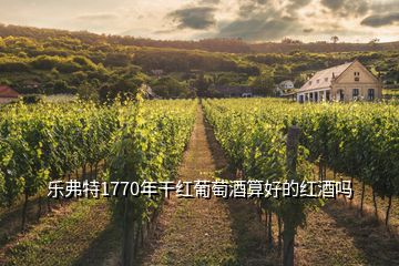 樂弗特1770年干紅葡萄酒算好的紅酒嗎