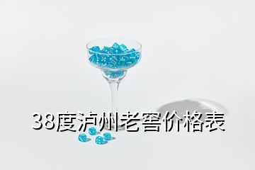 38度瀘州老窖價(jià)格表