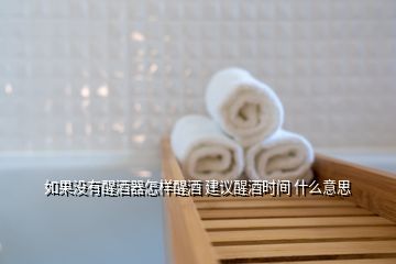 如果沒有醒酒器怎樣醒酒 建議醒酒時(shí)間 什么意思