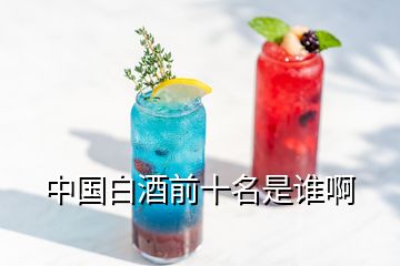 中國(guó)白酒前十名是誰(shuí)啊