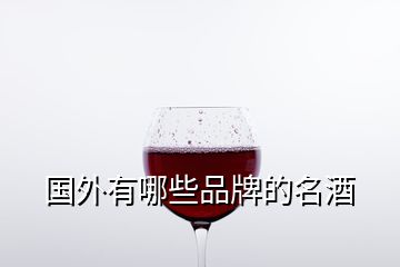 國(guó)外有哪些品牌的名酒