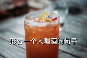 形容一個(gè)人喝酒的句子