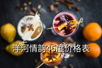 洋河情韻46度價格表