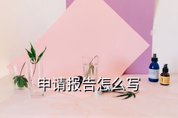 申請報(bào)告怎么寫