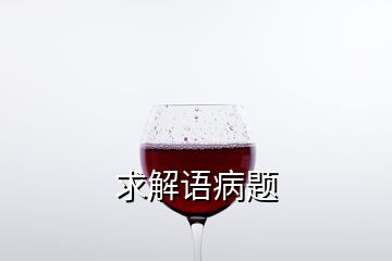 求解語(yǔ)病題