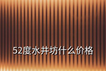 52度水井坊什么價格