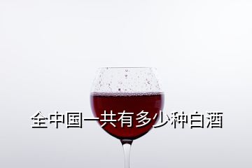 全中國一共有多少種白酒