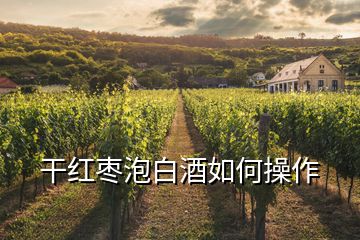 干紅棗泡白酒如何操作