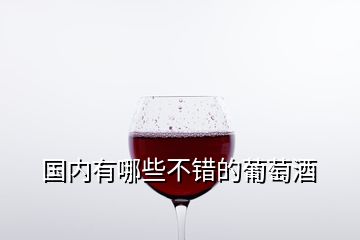 國內(nèi)有哪些不錯(cuò)的葡萄酒