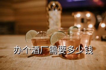 辦個酒廠需要多少錢