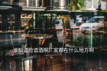 誰(shuí)知道臉譜酒啊廠家都在什么地方啊