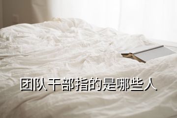 團隊干部指的是哪些人