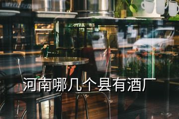 河南哪幾個縣有酒廠