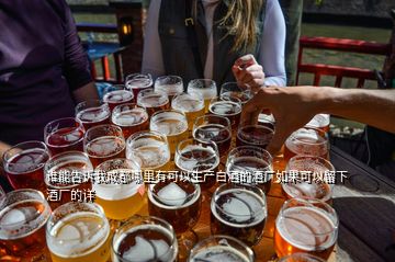 誰(shuí)能告訴我成都哪里有可以生產(chǎn)白酒的酒廠如果可以留下酒廠的詳