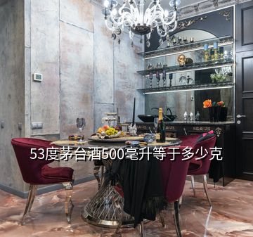 53度茅臺酒500毫升等于多少克