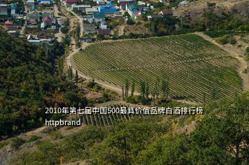 2010年第七屆中國500最具價值品牌白酒排行榜httpbrand