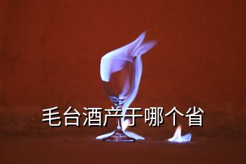 毛臺酒產(chǎn)于哪個(gè)省