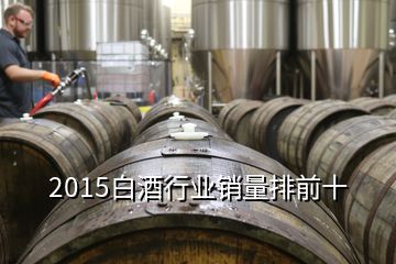 2015白酒行業(yè)銷(xiāo)量排前十