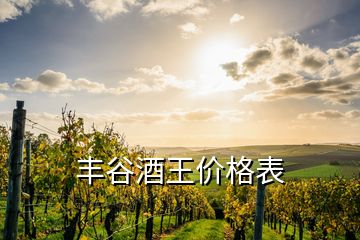 豐谷酒王價格表