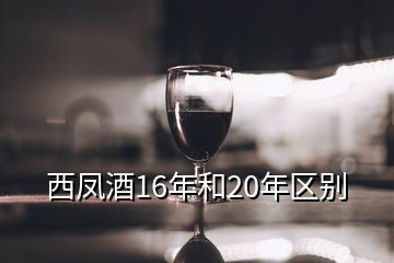 西鳳酒16年和20年區(qū)別