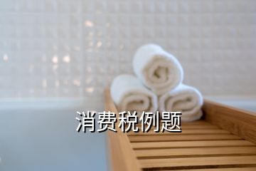 消費(fèi)稅例題