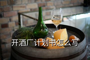 開酒廠計劃書怎么寫